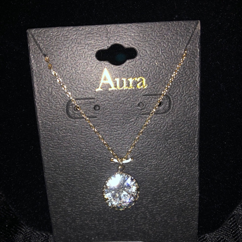 Clear cubic zirconia necklace
